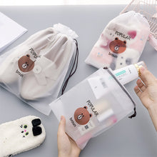 Load image into Gallery viewer, Brown Bear Transparent Cosmetic Bag