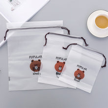 Load image into Gallery viewer, Brown Bear Transparent Cosmetic Bag