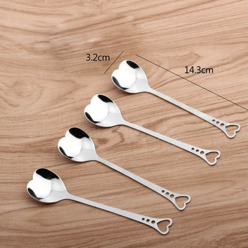 Stainless Steel Heart Shape Coffee Spoon