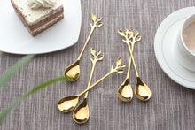 Load image into Gallery viewer, Steel Flower Shape Leaf Antlers Coffee Spoon