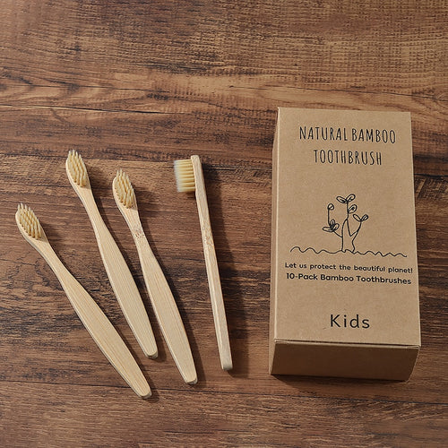 Childrens Bamboo Toothbrush 10PC Kids