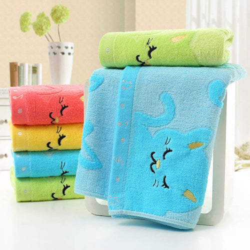 Non-twisted Bath Towel Music Cat Pattern