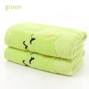 Non-twisted Bath Towel Music Cat Pattern