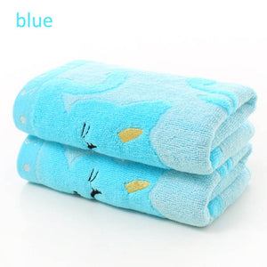 Non-twisted Bath Towel Music Cat Pattern