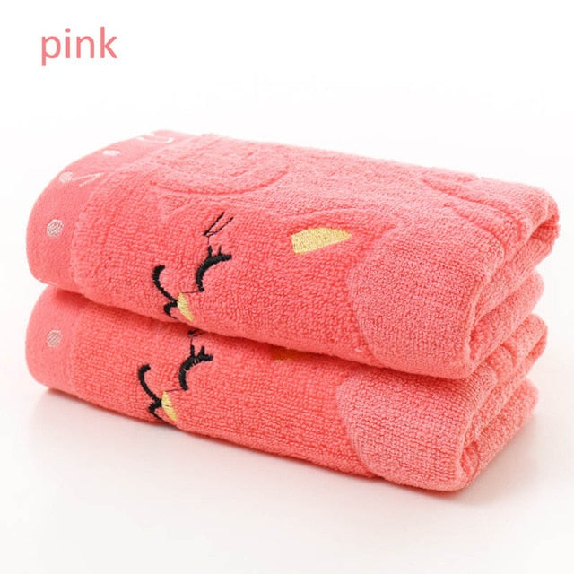 Non-twisted Bath Towel Music Cat Pattern